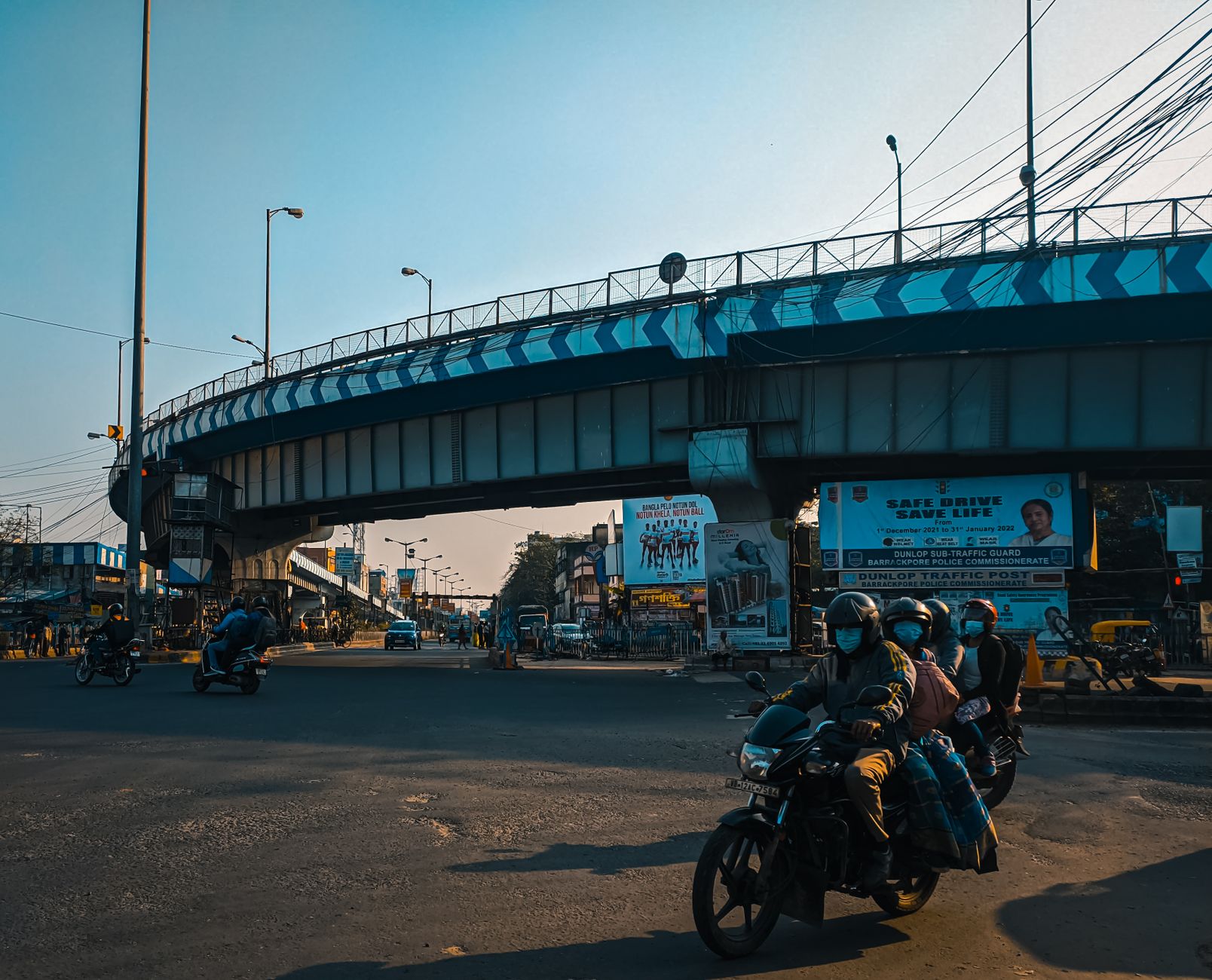 Bikers Skid Kolkata Flyover: Shocking Dashcam Footage Revealed